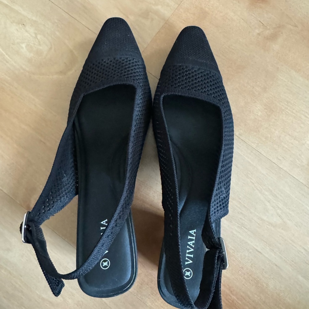 Vivaia pointed toe block heels sz 9 - Picture 5 of 7